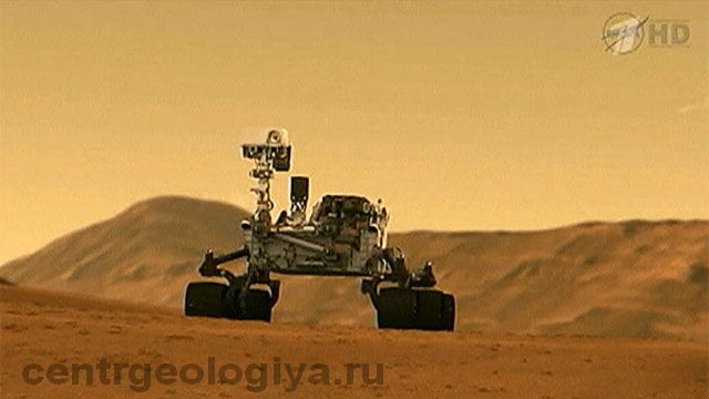 Марсоход едет на место бурения скважины