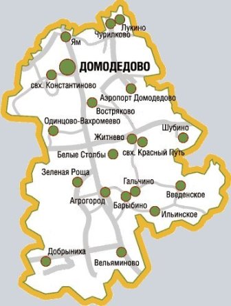 карта Домодедовского района