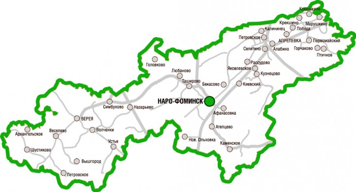 карта Наро-Фоминского района