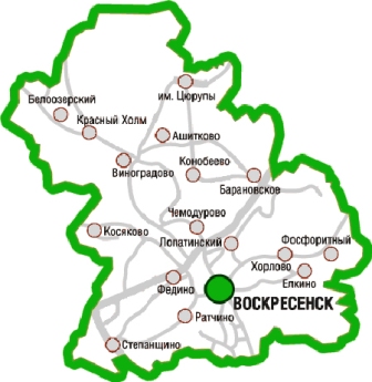 карта Воскресенск