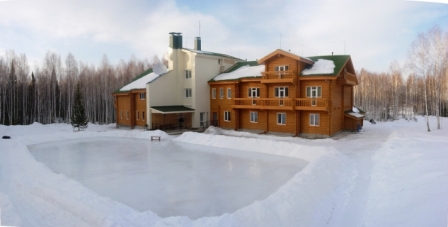 загородный дом зимой